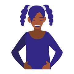 beautiful and young black woman character