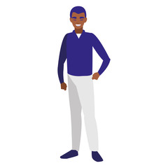 young man black avatar character