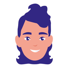 young man head avatar character