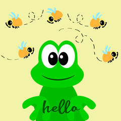  vector illustration frog cartoon