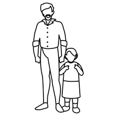 father with daughter characters