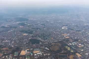 a bird's eye view of Fukuoka City, Japan