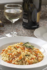 risotto alle carote e rosmarino