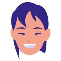 beautiful woman head avatar character