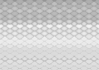 3d rendering. modern design white and gray gradient fish or snake skin surface pattern curve texture background.