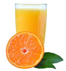 Orange juice isolated