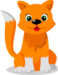  cat cartoon vector illustration