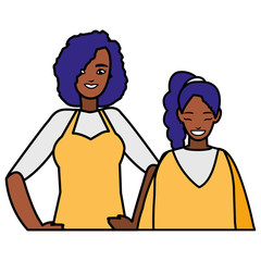 couple of girls black characters