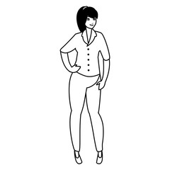 beautiful and young woman character