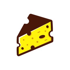 simple cheese vector logo design