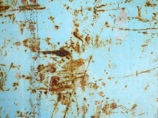 Background rust stains on metal plates.