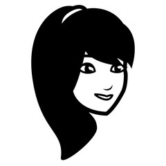 beautiful woman head avatar character