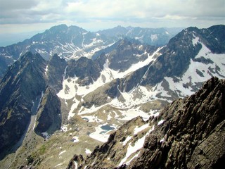 View from the Łomnica Mount in the Tatra Mountains