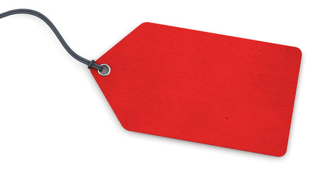 Anhänge-Etikett - Karton rot strukturiert