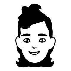 young man head avatar character