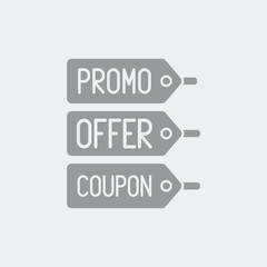 Promo, offer and coupon label tag