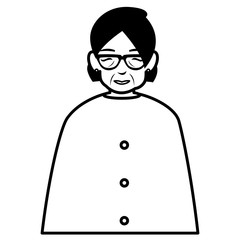 cute grandmother avatar character