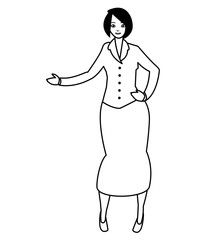 beautiful and young woman character