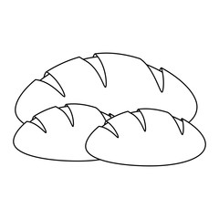 breads wheat food in black and white