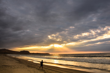 run in the beach 