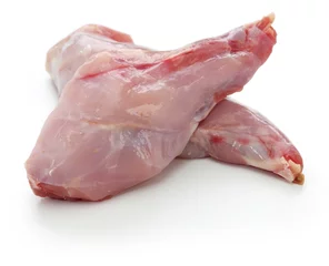 Crédence de cuisine en verre imprimé Viande viande de cuisse de lapin crue