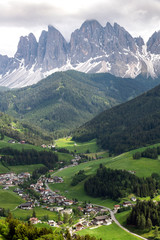 Fototapeta na wymiar Spring mountains panorama of Italian Alps. Dolomites.