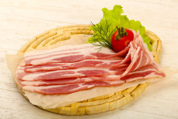 Raw bacon