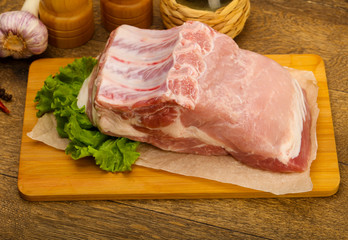 Raw pork meat