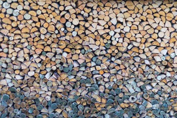 massive stack of logs and timber