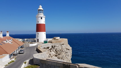 Fototapeta na wymiar Gibraltar Lichtturm mit Haus