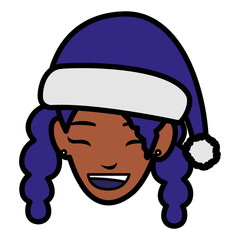 little black girl head with winter hat