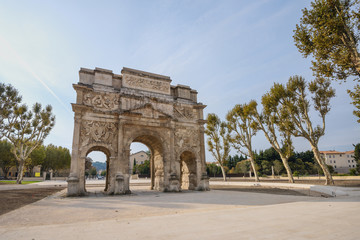 Fototapeta na wymiar Ancient Triumphal Arch of Orange. France