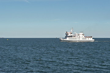 Fototapeta na wymiar Small cruise ship in the Baltic sea