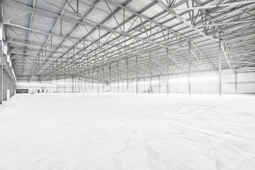 Interior of empty warehouse