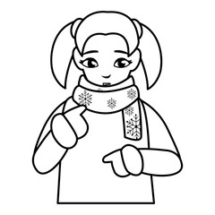 beautiful little girl with winter clothes