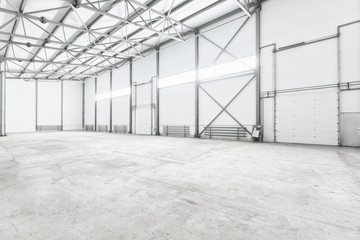 Interior of empty warehouse