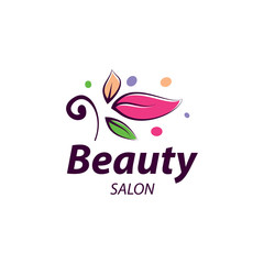 vector collection of doodle flowers emblems frames and logo with beauty studio lettering composition