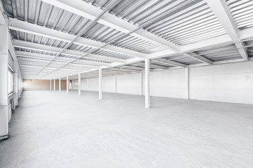 Interior of empty warehouse