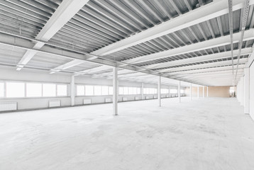 Interior of empty warehouse
