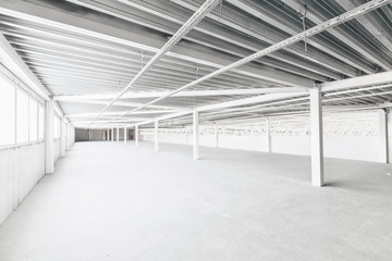 Interior of empty warehouse