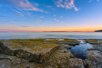 Acadia National Park Shoreline Sunset