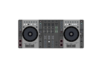 Music mixer icon. Detailed style. Isolated vector illustration.