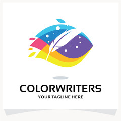 Color Writer Logo Design Template Inspiration