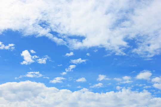 Tiny cloud with sky background
