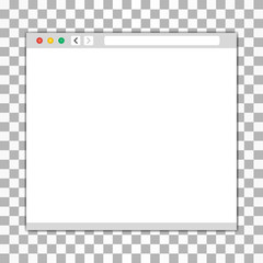 Opened browser window template with space to add content