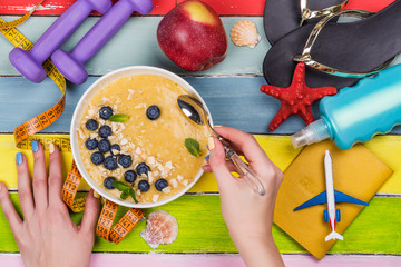 Orange smoothie with berries