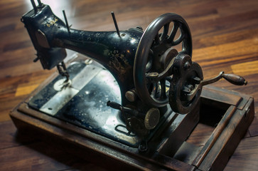 Very old retro sewing machine