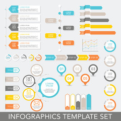 Infographic Elements Set - Data Analysis, Charts, Graphs - vector EPS10