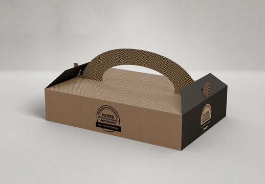 Flat Pastry Carrier Mockup