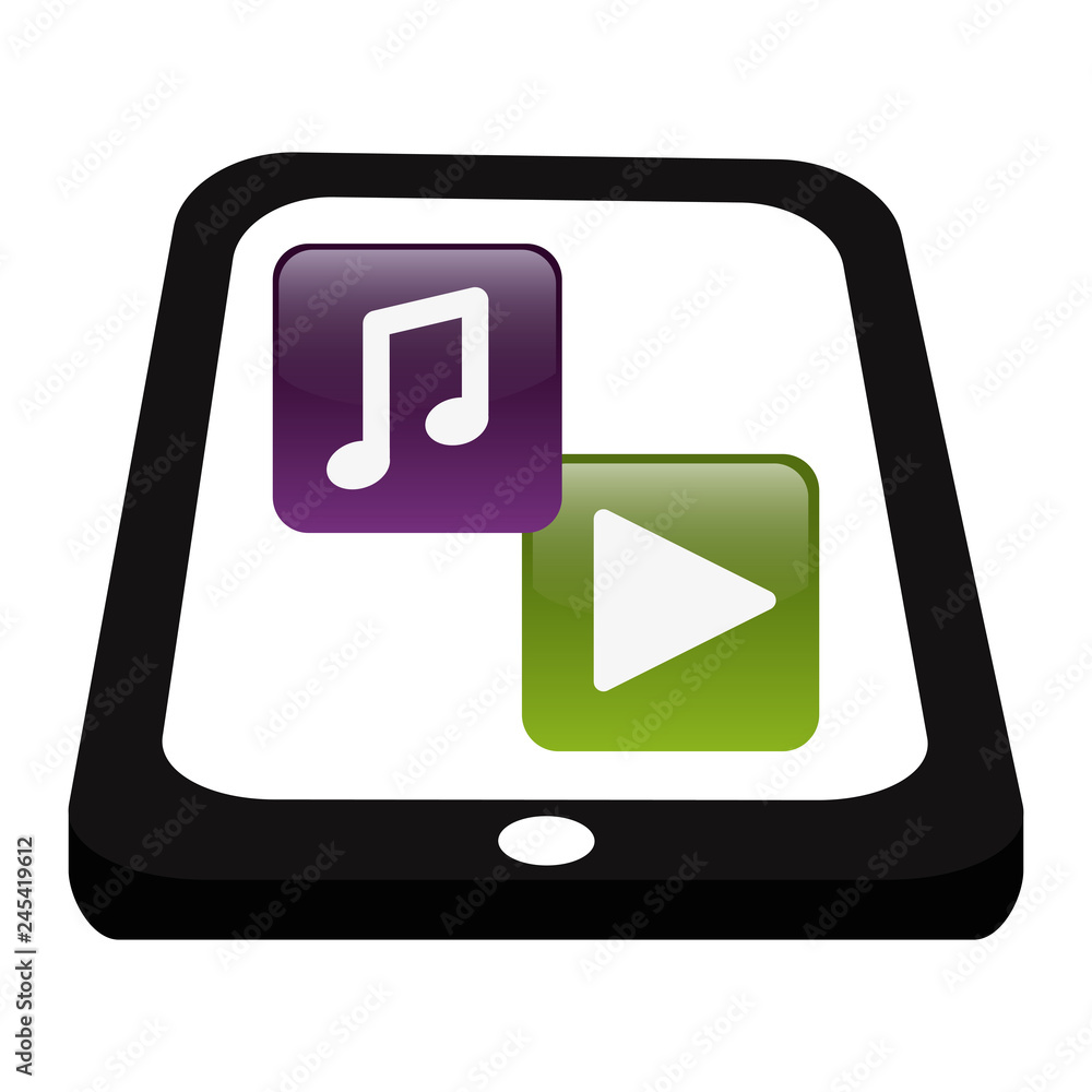 Poster tablet with applications menu